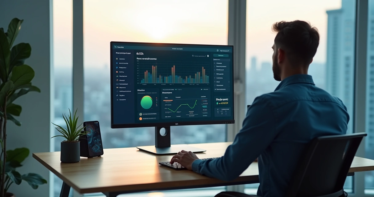 Digital creator studying tax compliance dashboard about e-Financeira data 